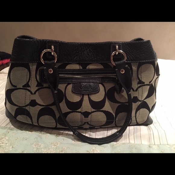 Authentic Black Coach Signature Purse