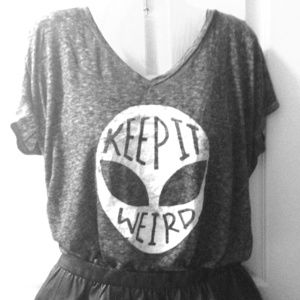 Keep it Weird Alien Crop Top