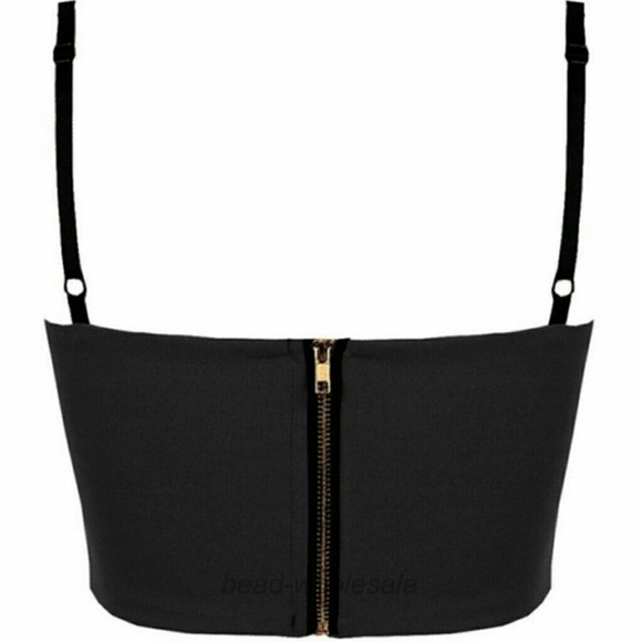 V neck Crop Top Brallete - Picture 2 of 3