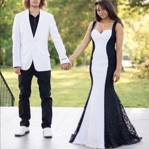 Black and white Prom dress