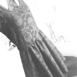 Open Crossed-Back Skull Dress