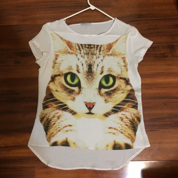 Sheer cat top - Picture 1 of 1