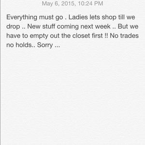 Everything must go !!