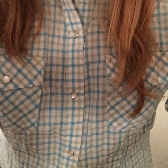 ⚠️SOLD⚠️Blue and and green plaid - Picture 2 of 3