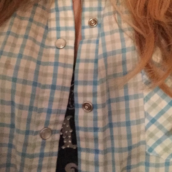 ⚠️SOLD⚠️Blue and and green plaid - Picture 3 of 3