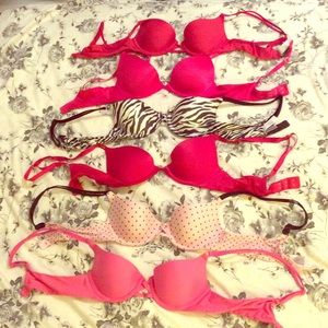 Victoria Secret 32A Bras (set of 6)