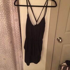 Black nasty gal peplum dress