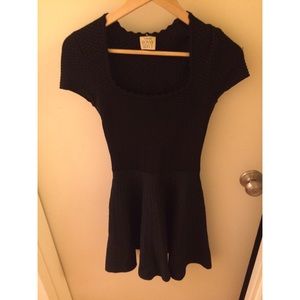 Torn By Ronny Kobo glittery navy blue a-line dress