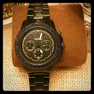 Black Fossil watch