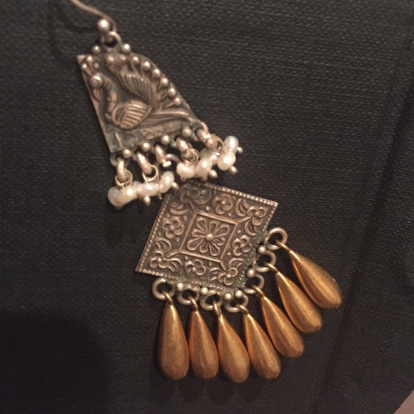 Funky dangle earrings - Picture 2 of 2