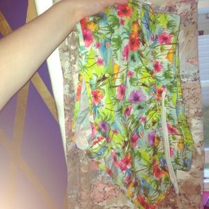 hawaiian print booty shorts
