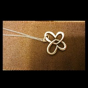 James Avery linked heart butterfly necklace