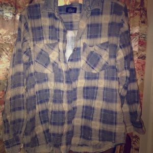 blue plaid flannel