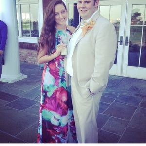 Size Large Maxi abstract watercolor Maxi NWOT