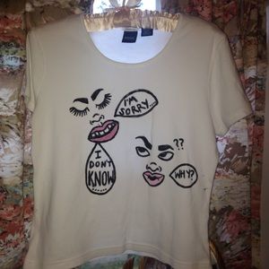 hand painted "stop apologizing" soft white tee