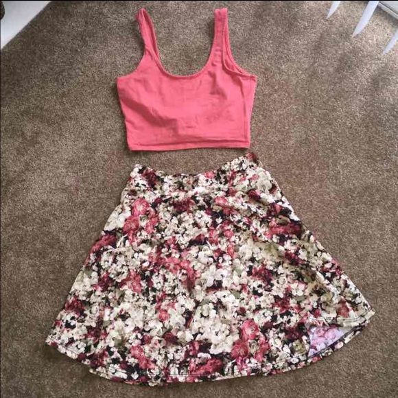 Floral skirt and top