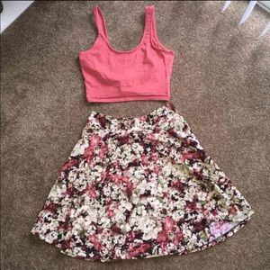 Floral skirt and top