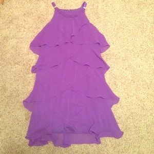 Purple ruffled dress