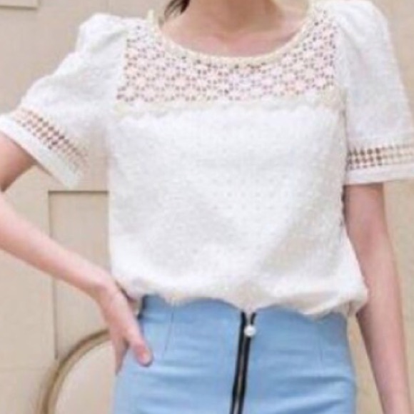 GORGEOUS BNWT Asian Brand top w pearl beading