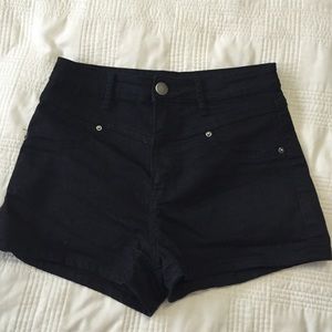 Black high waist shorts