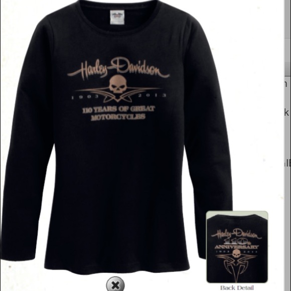 Harley Davidson  110th anniversary woman's shirt