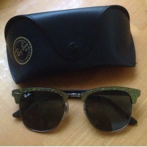 Green Marbled Ray-Ban ClubMasters