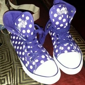 Apple bottom polka dot sneakers