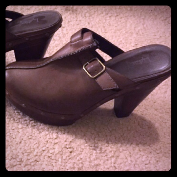 Forever 21 Brown Slip On Clogs