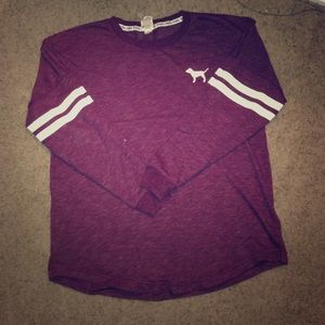 Victoria's Secret Maroon varsity T