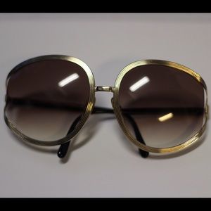 Christian Dior black and gold vintage glasses