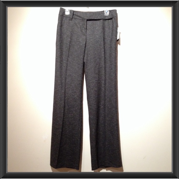 NWT*AB Studio Grey Trouser Pants Mid-flare - Picture 2 of 3