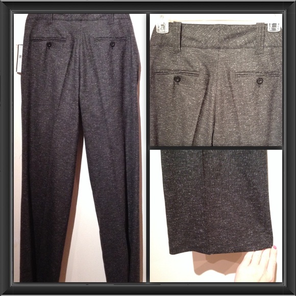 NWT*AB Studio Grey Trouser Pants Mid-flare - Picture 3 of 3