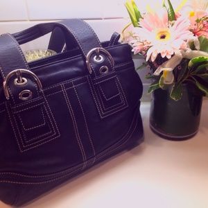 Black Leather Coach Bag