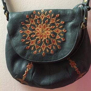 All leather lucky brand crossbody purse