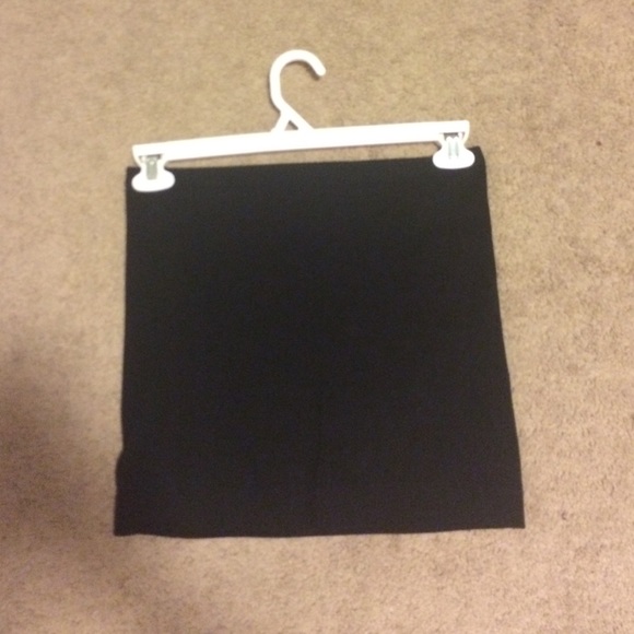 Black, stretchy pencil skirt