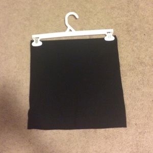 Black, stretchy pencil skirt