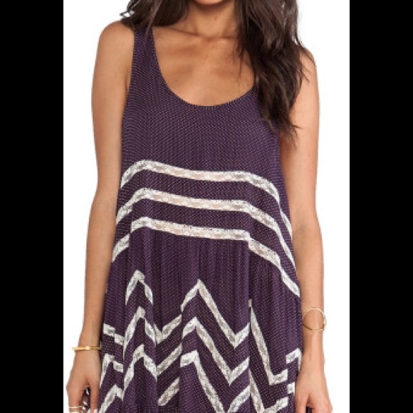 HP!🌻 Free People Trapeze Dress in Eggplant - Picture 2 of 4