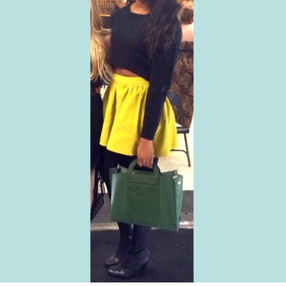 Yellow BDG Corduroy Circle Skirt
