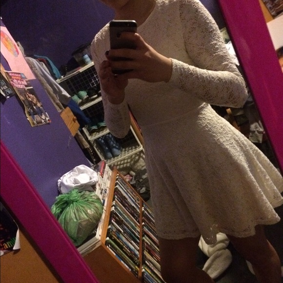 White skater dress