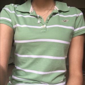 💚Striped Green Polo💚