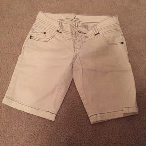 Denim white shorts