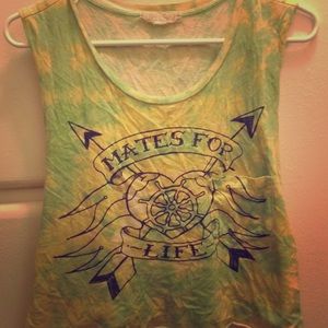 Mates for life tyedie crop top