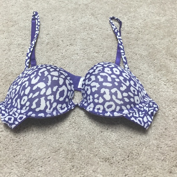 Blue & White Animal Print Padded Bra