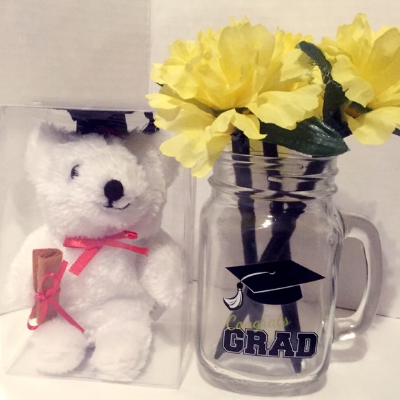 Graduation Gift Handmade Flower Pens with Bear. - Picture 2 of 4