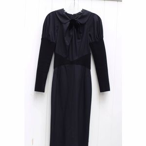 Louis Vuitton black long sleeve dress 36