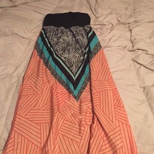 Strapless maxi dress