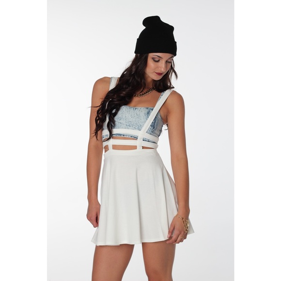 Misted Suspender Skirt