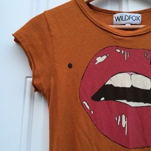 Wildfox Rolling Stones Fringe Rock Shirt