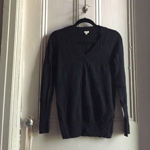 Black v-neck sweater