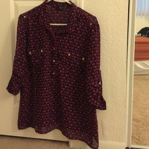 Red and black a.n.a blouse